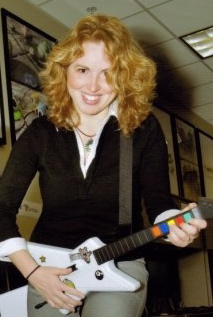 Tiffany Barnes playing guitar